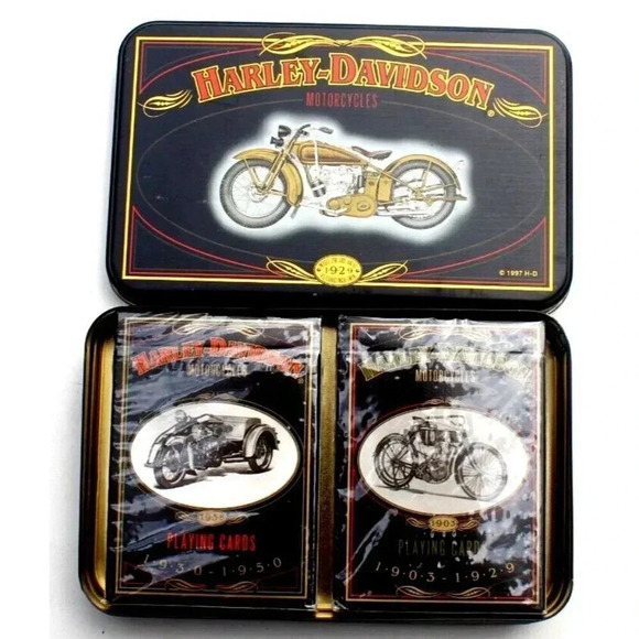 Harley Davidson 1997 Numbered LIMITED EDITION Deck Playing Card Collector Tin - Picture 1 of 3